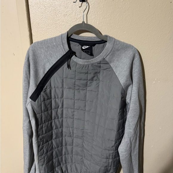 Nike Men's Gray Quilted Sweater - Picture 1 of 3